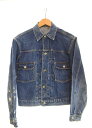 【中古】リーバイス Levi's 507XX 2nd 革パッチ ボタン裏17 両面タブ デニムジャケット 青 ジャケット ブルー 103MT-2177