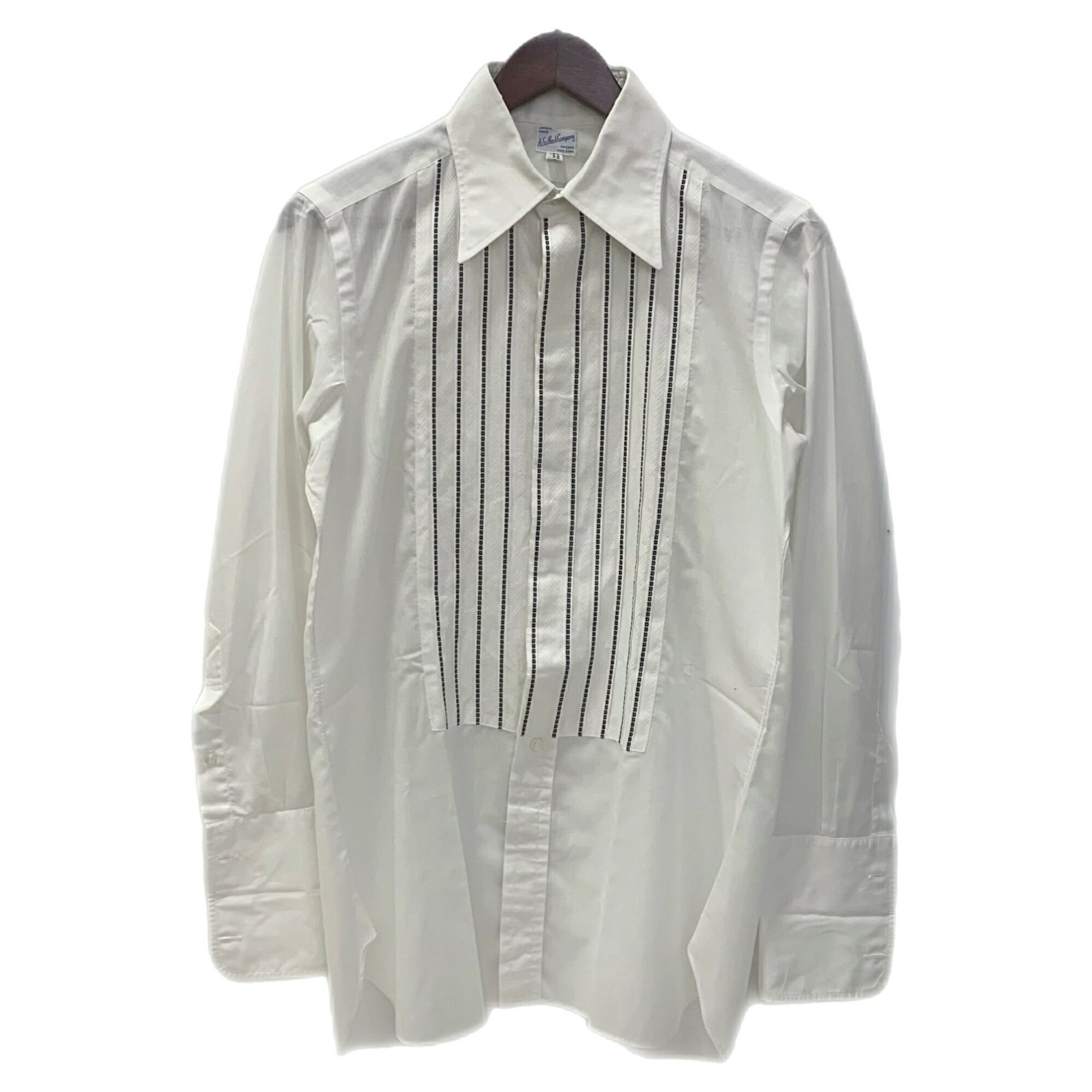 【中古】ヴィンテージ vintage 60's A.Sulka & Company ドレスシャツ 長袖シャツ ホワイト 32サイズ 201MT-3573 VB