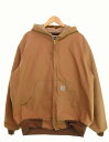 【中古】カーハート Carhartt アクティブ ジャケット Loose Fit USA製 ダック地 0J0131-M ジャケット ベージュ LLサイズ 103MT-2259(4)
