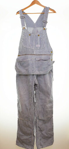 【中古】ビッグスミス BIG SMITH 50年代 Vintage DENIM OVERALL デニム ヒッコリー ダブルニー 白タグ エプロン付きストライプ 50s 50's つなぎ・オーバーオール ブルー 103MB-395 【中古】ビッグスミス BIG SMITH 50年代 Vintage DENIM OVERALL デニム ヒッコリー ダブルニー 白タグ エプロン付きストライプ 50s 50's つなぎ・オーバーオール ブルー 103MB-395