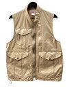 【中古】 フィルソン FILSON 00s HUNTING VEST ハンティング ベスト フィッシング トラベル USA製 ノースリーブ 薄茶 ベスト 無地 ...