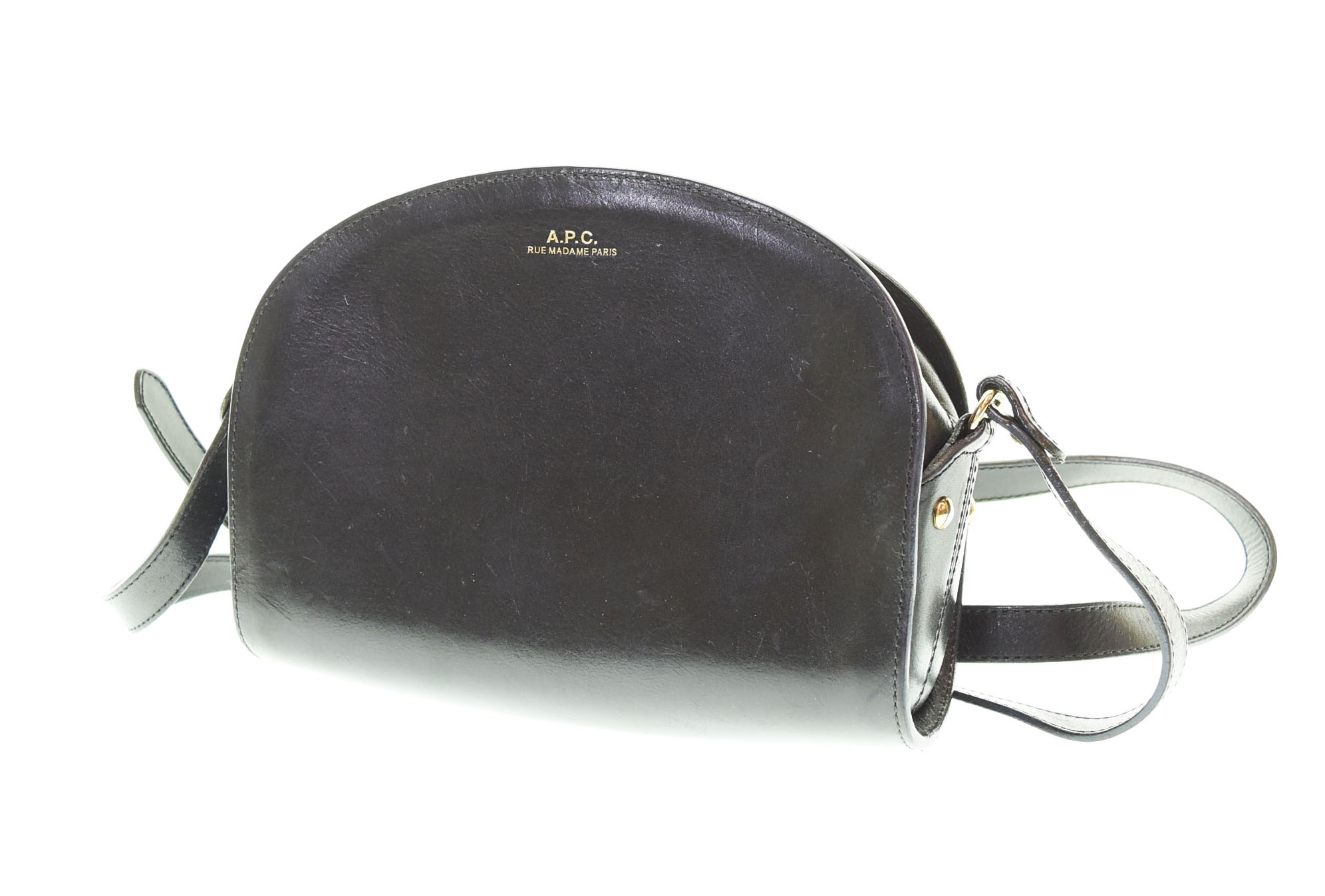 【中古】アー・ペー・セー A.P.C. ハーフムーン ショルダーバッグ レザー バッグ レディースバッグ シ..