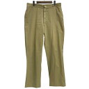 【中古】ヴィンテージ vintage 60's US.ARMY COTTON U.T. TROUSERS RAPID ZIP チノパン ベージュ 36×32サイズ 201MB-923 VB(4)