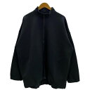 【中古】無印良品 MUJI Labo 尾花期 二重編みスウェット ZIPUP プルオーバー パンツ スーツ・セットアップ ブラック XLサイズ 201MT-3939