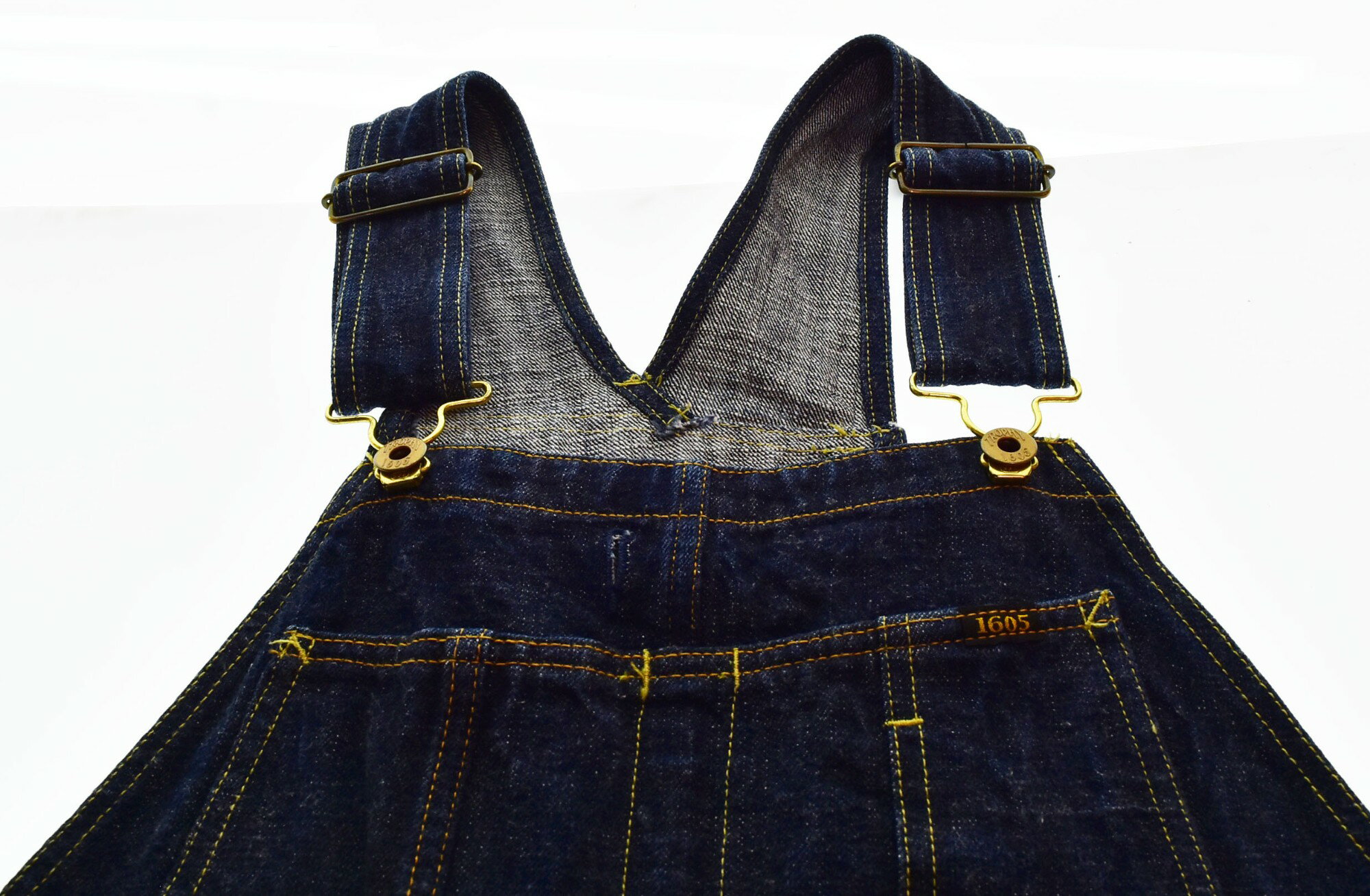 【中古】トロフィークロージング TROPHY CLOTHING 1603W ダブルニーカーペンターオーバーオールズ WKNEE Carpenter Overalls つなぎ・オーバーオール ブルー 34 103MB-446