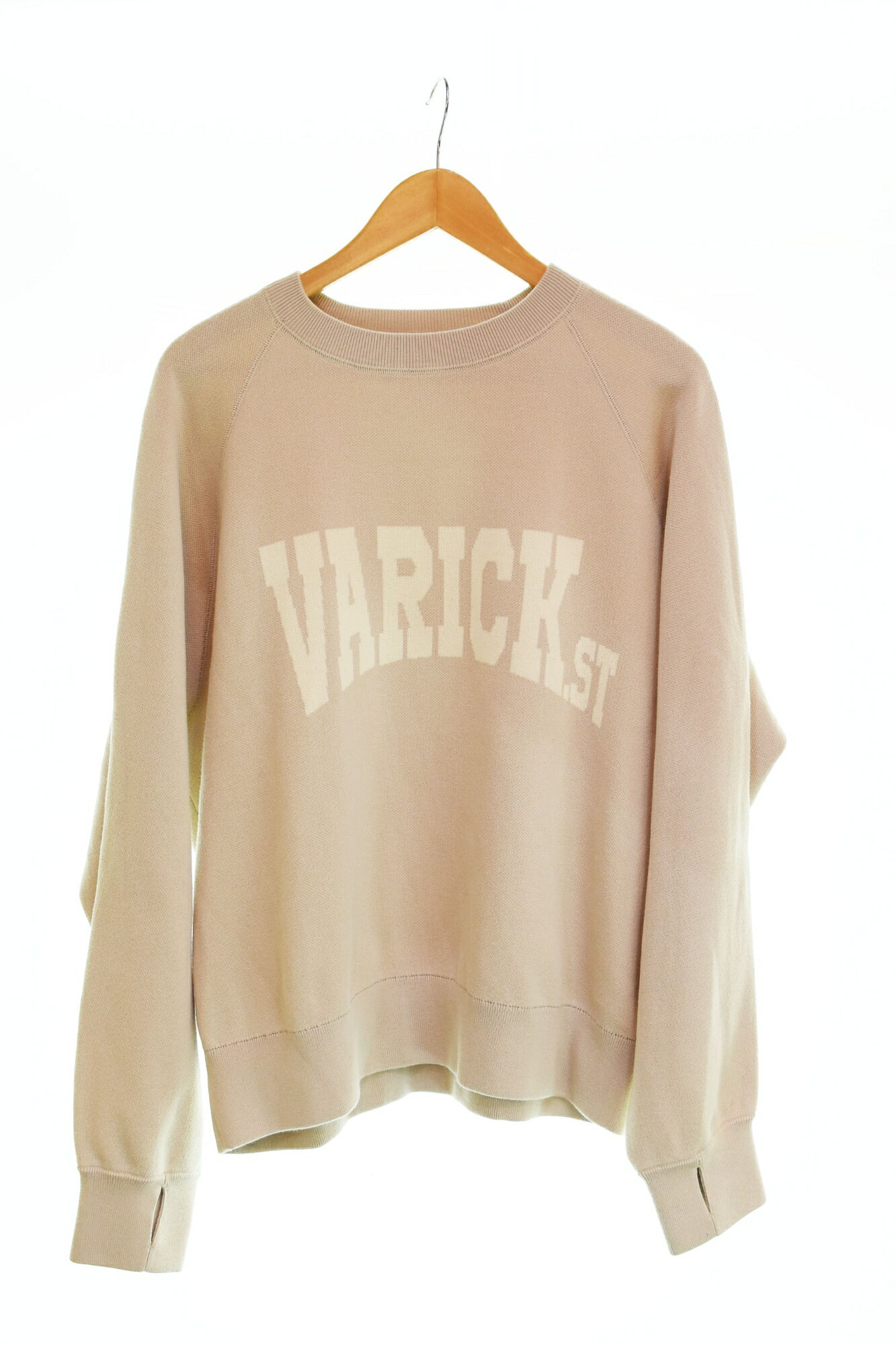 【中古】フレームワーク FRAMe WORK ジャガード ロゴ SWEAT ニット 23-080-220-7180 スウェット ベージ..