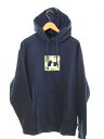 【中古】ハフ HUF H STAR HOODIE スター刺繍 起毛 パーカー 24F PF00679 パーカ ネイビー Lサイズ 103MT-2690