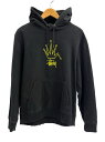 【中古】ステューシー STUSSY Broken Crown ブロークン クラウン フーディ スウェット 黒 パーカ ブラック Mサイズ 101MT-4551
