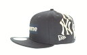 【中古】シュプリーム SUPREME 21aw NEW ERA Box Logo Cap New York Yankees 7 3/8 ニューエラ キャップ ニューヨークヤンキース ボックスロゴ 帽子 メンズ帽子 キャップ ネイビー 103H-65