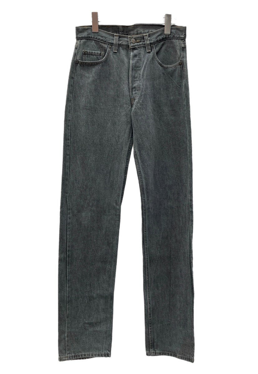 【中古】 リーバイス Levi's 90s 90年代 501 先染め BLACK USA製 ジーパン ジーンズ 黒 無地 デニム ブラック W30 L36 104MB-322