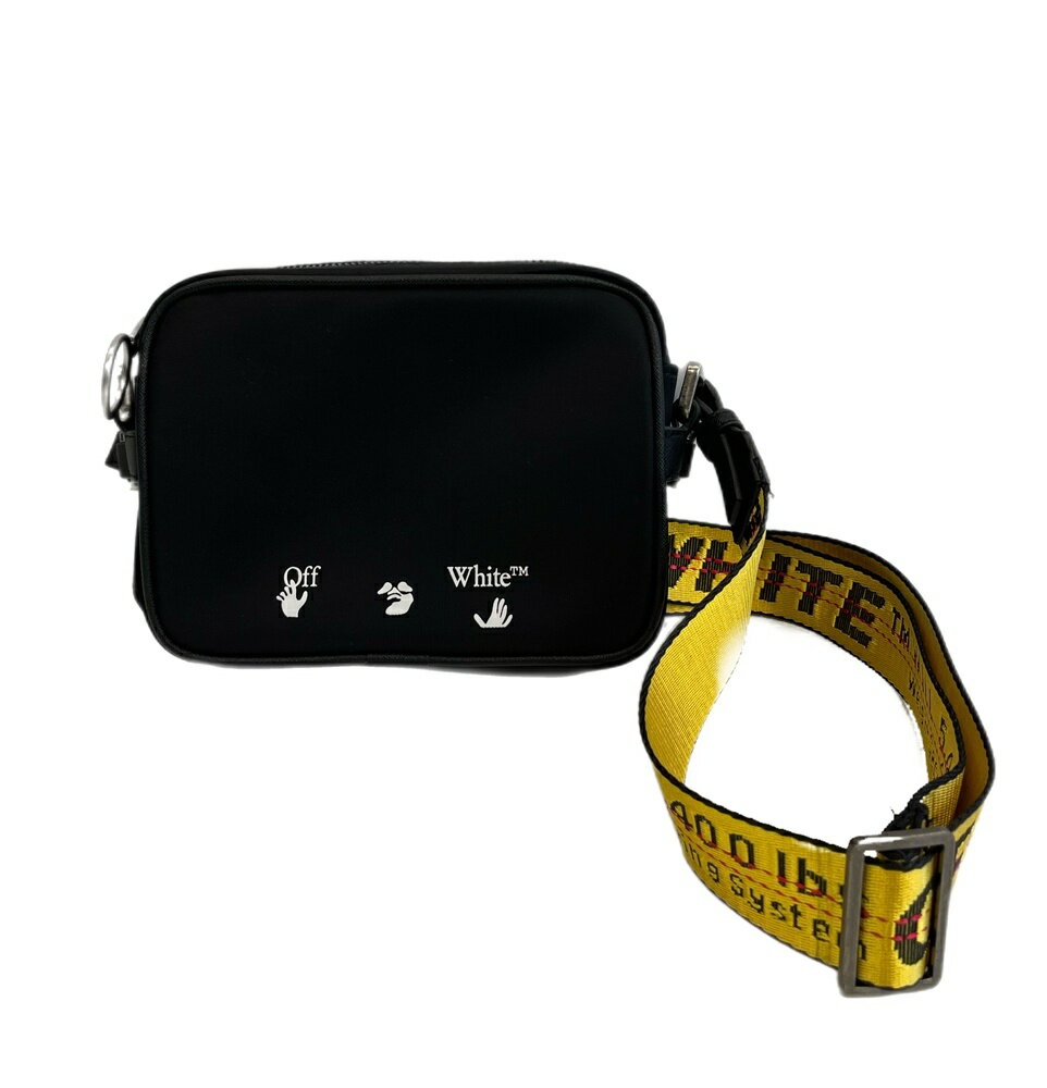 【中古】オフホワイト OFF-WHITE NYLON Belt bag ナイロン ベルト ショルダーバッグ 黒 OMNA110F20FAB0..