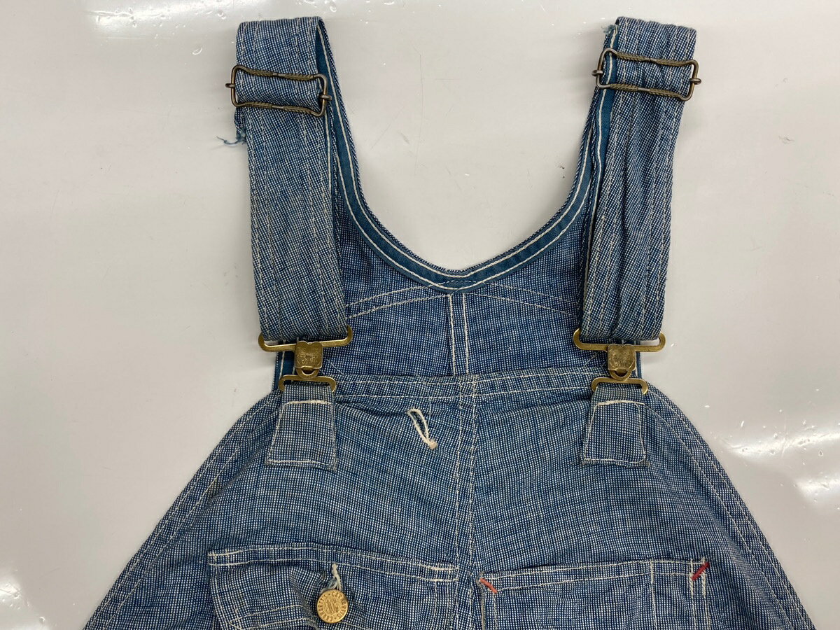 【中古】 カーハート Carhartt 40s 40年代 ハートタグ ピンストライプ ヴィンテージ Pin Stripe Overall Vintage ストライプ つなぎ・オーバーオール ブルー サイズ不明 104MB-362