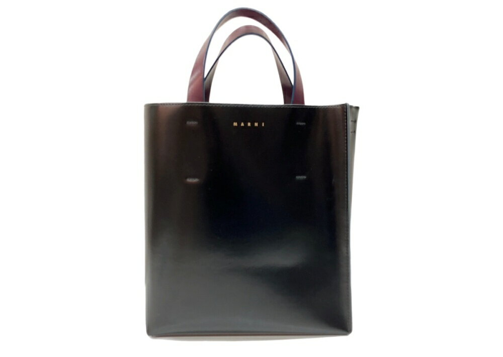 【中古】 マルニ MARNI BLACK MUSEO SMALL BAG ミュゼオ スモール バッグ 2Way ショルダー ハンド かば..