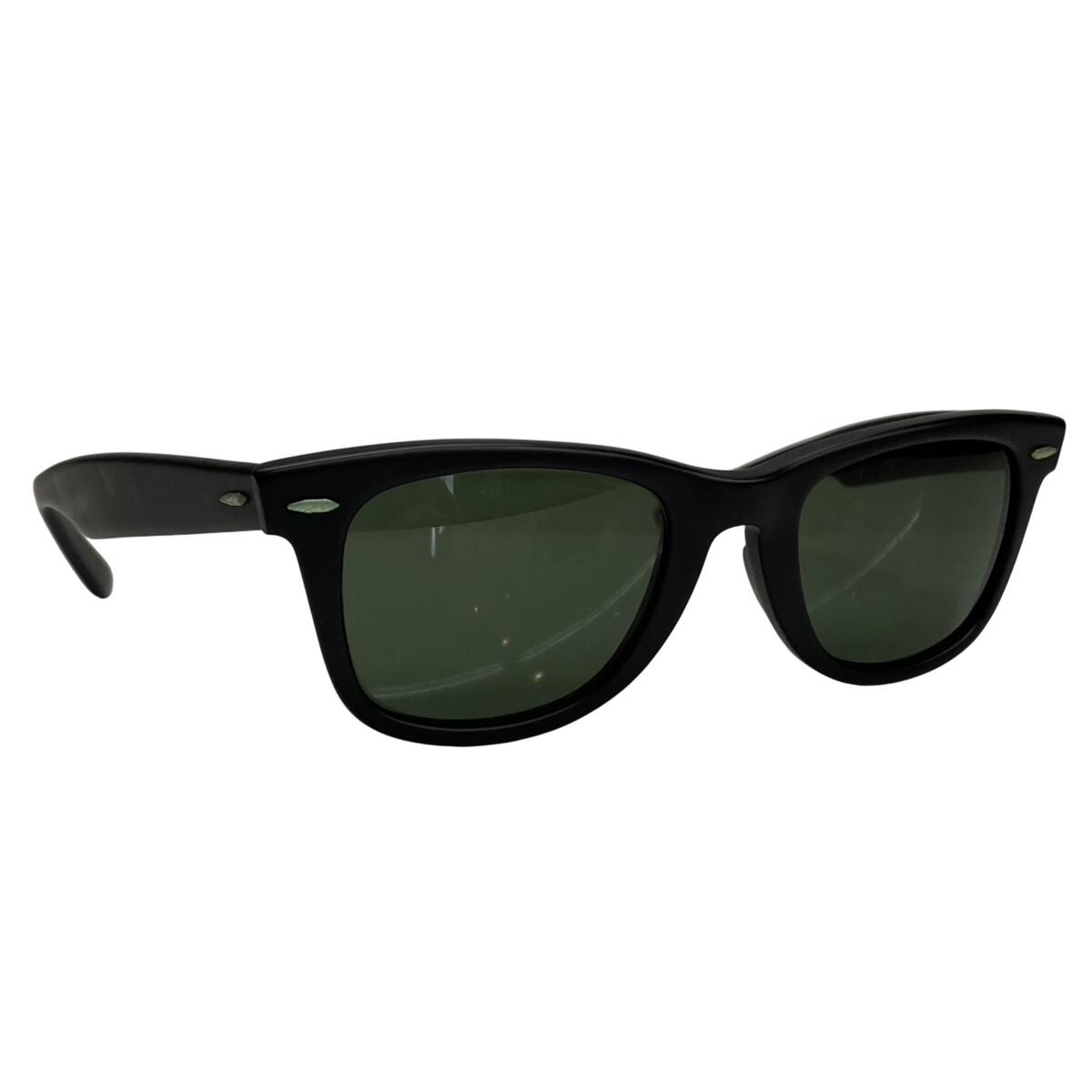 【中古】レイバン Ray-Ban 80's B&L 5022 マッドブラック USA製 WAYFARER 眼鏡・サングラス サングラス ブラック 201goods-801 VB(4)