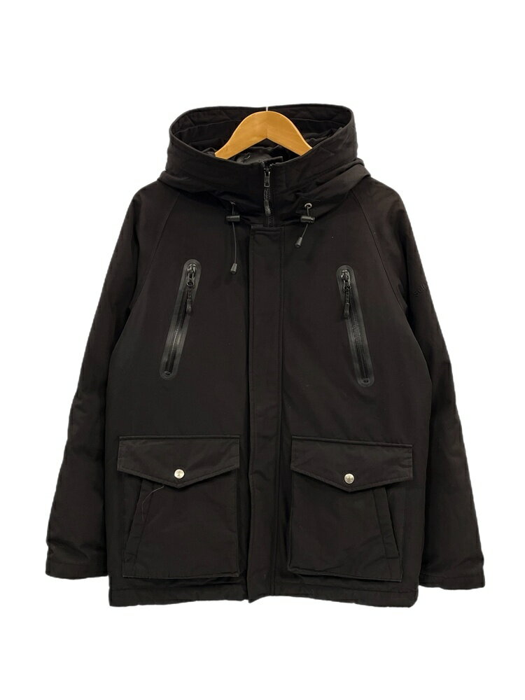 【中古】ショット SCHOTT SNORKEL DOWN PARKA シュノーケルダウンダウンジャケット 黒 ファー部分欠品 ..