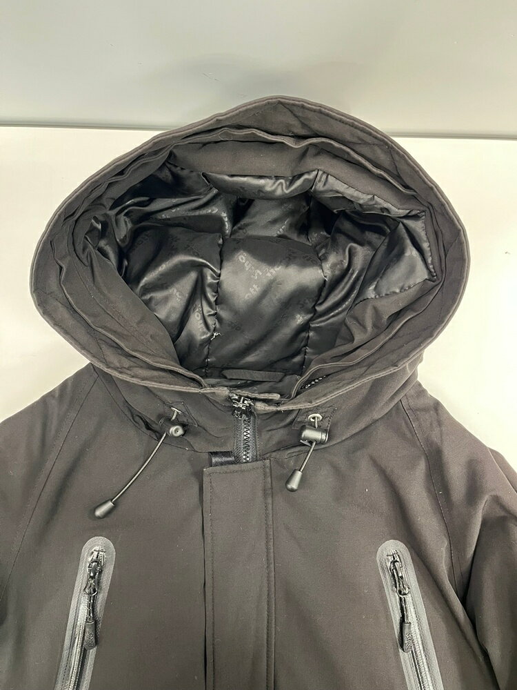 【中古】ショット SCHOTT SNORKEL DOWN PARKA シュノーケルダウンダウンジャケット 黒 ファー部分欠品 ジャケット ブラック Sサイズ 101MT-5374