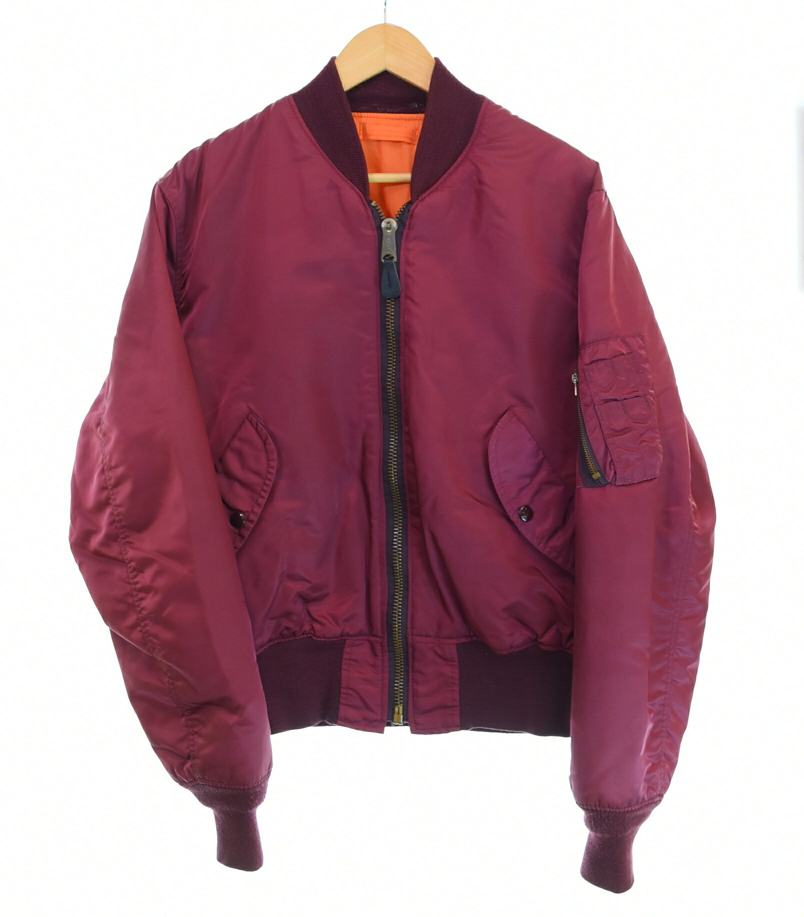 【中古】コリンス CORINTH 80's - 90's MA-1 CORINTH MFG.CO ボルドー MADE IN USA フライト ジャケット Flight Jacket MA-1-1500 ジャケット ワインレッド Mサイズ 103MT-3447