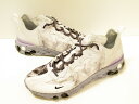【中古】NIKE × KENDRICK LAMAR ナイキ ケンドリック・ラマ— REACT ELEMENT 55 リアクト エレメント 55 シューズ ホワイト 27.5cm メンズ CJ3312-001 (SH-322)