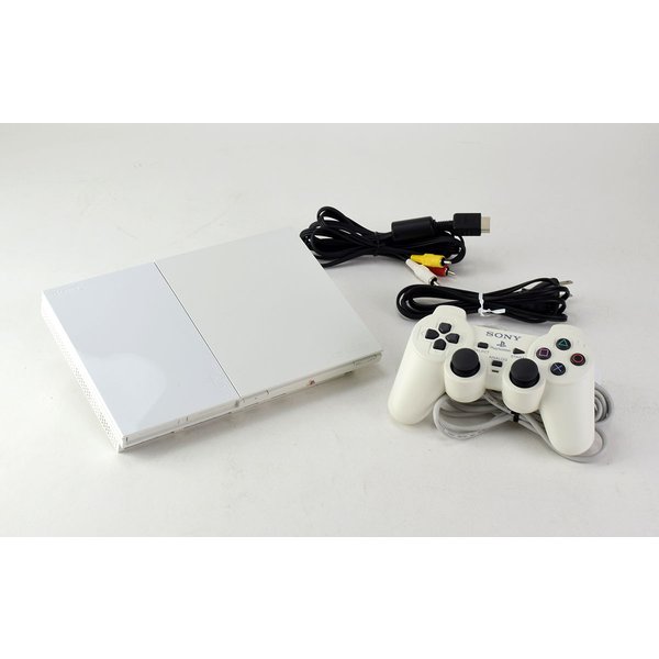 【中古】 PS2 セラミックホワイト SCPH-90000CW 本体 コントローラー（色ランダム） ケーブル付 PlayStation2