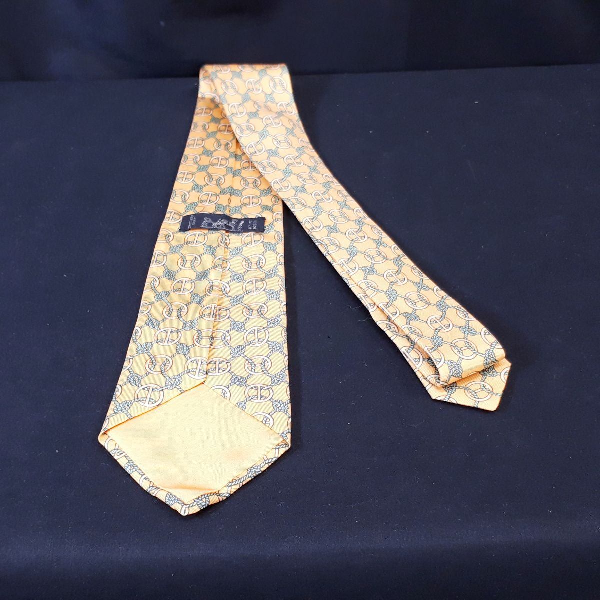 【中古】 HERMES Hermès エルメス ネクタイ イエロー 黄 男性 メンズ ビジネス フォーマル スーツ用ファッション ファッション小物 ビジネスカジュアル （CZ9）