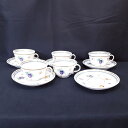 【中古】 リチャードジノリ Richard Ginori ティーカップ&ソーサー 5点セット イタリアンフルーツ ホワイト 240ml 洋食器 陶磁器 コーヒー...