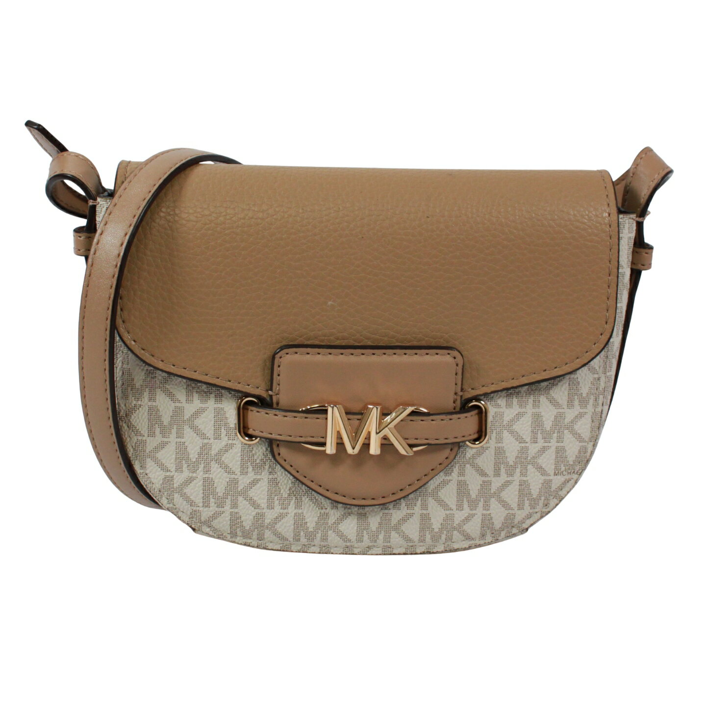 Michael Kors マイケルコース MKシグネチャー ショルダーバッグ PVC/レザー ベージュ/ホワイト レディース