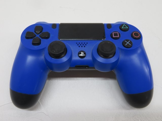 【送料無料】【中古】PS4 ワイヤレスコントローラー (DUALSHOCK 4) ウェイブ・ブルー プレステ4(箱説付き)