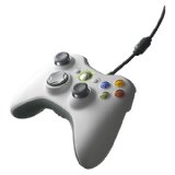 【送料無料】【中古】XBOX360 有線 コントローラー リキッドホワイト マイクロソフト