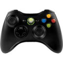 【送料無料】【中古】Xbox 360 ワイヤレス コントローラー (リキッド ブラック) マイクロソフト