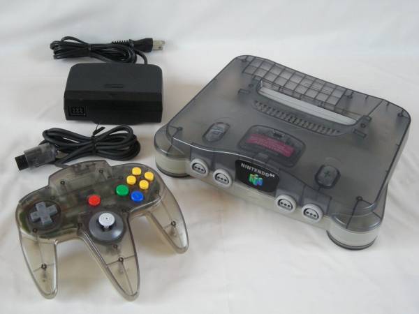 【送料無料】【中古】N64 任天堂64 NINTENDO64 本体 クリアグレー ジャスコ限定（コントローラー ケーブル付き）