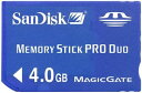 【送料無料】【中古】PSP SanDisk SDMSPD-4096-J60 メモリースティック PRODuo 4.0GB ブルー