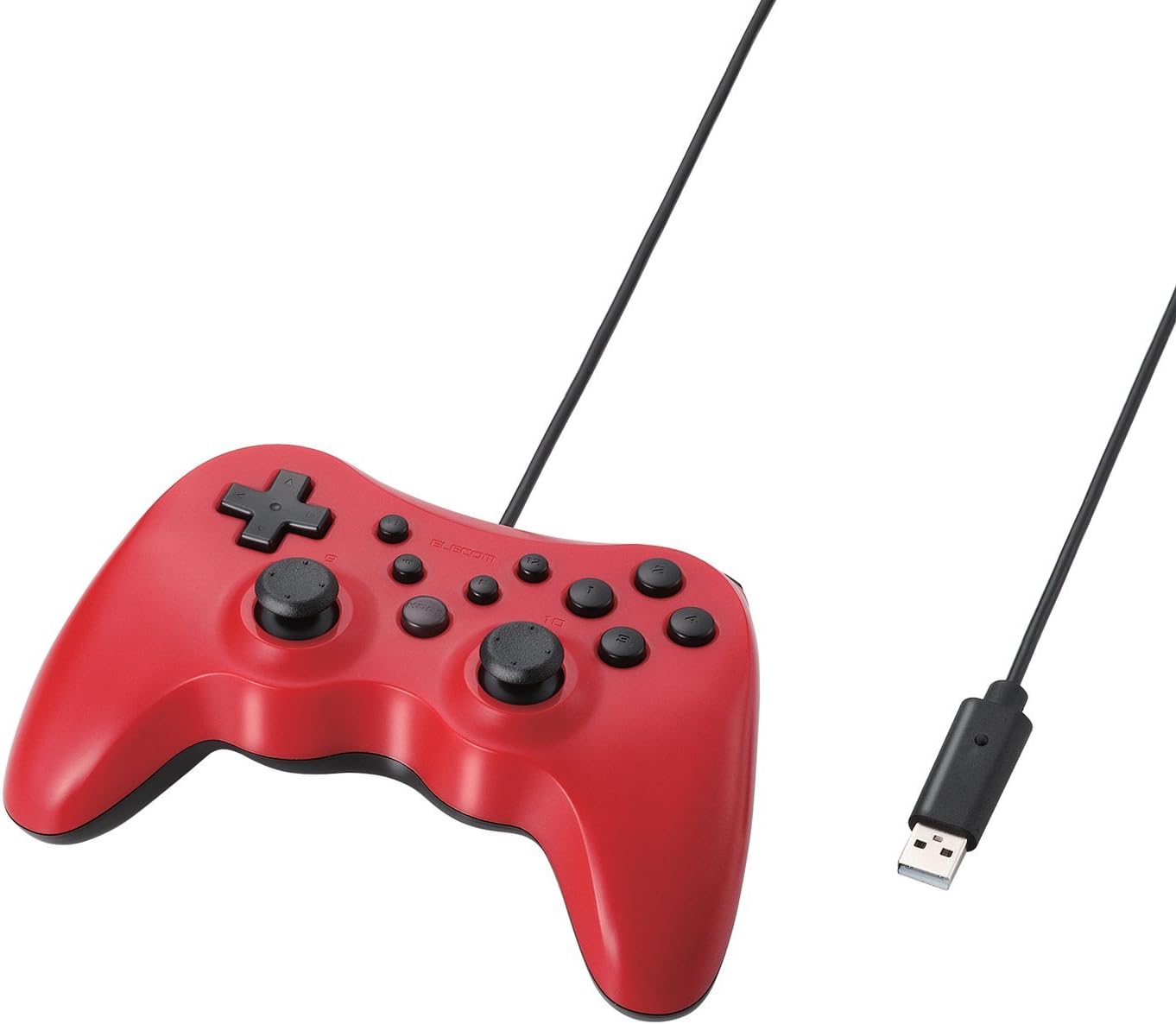 【送料無料】【中古】PC エレコム ゲームパッド 12ボタン 連射機能付 レッド JC-U3712TRDのサムネイル