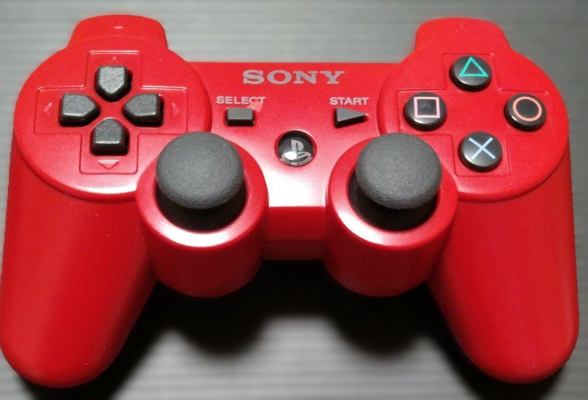 【送料無料】【中古】PS3 ワイヤレスコントローラ (DUALSHOCK3) ディープ・レッド デュアルショック3 ソニー純正品 プレステ3