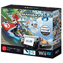 【送料無料】【中古】Wii U マリオカート8 セット クロ 本体（箱説付き）