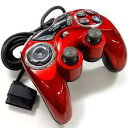 【送料無料】【中古】PS2 プレイステーション2 PS2用 アナログ連射コントローラ エレメンタルレッド サイバーガジェット