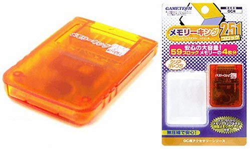 【送料無料】【中古】GC ゲームキューブ NINTENDO GAMECUBE専用 メモリーキング251 クリアオレンジ メモリーカード（箱付き）