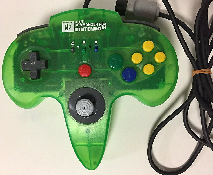 【送料無料】【中古】N64 任天堂64 ホリコマンダーN64 クリアグリーン コントローラー