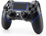 【送料無料】【中古】PS4 PlayStation 4 無線コントローラー デュアルショック ブルー 振動機能搭載 ゲームパッド bluetooth USB