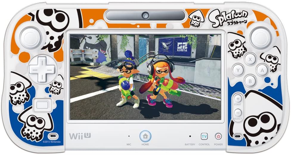 【送料無料】【中古】Wii U シリコンカバーコレクション for Wii U GamePadスプラトゥーン Type-A ホワイト