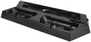 【送料無料】【中古】PS4 スタンド 縦置きスタンド 冷却ファン付き コントローラー2台充電 ブラック PS4 7000シリーズ用