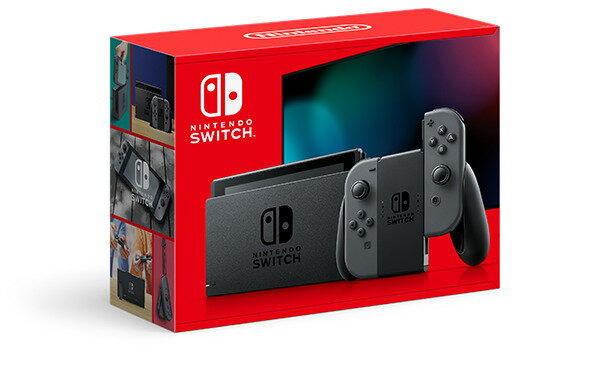 【送料無料】【中古】Nintendo Switch 本体 Joy-Con(L)/(R) グレー(バッテリー持続時間が長くなったモデル)（箱説付…