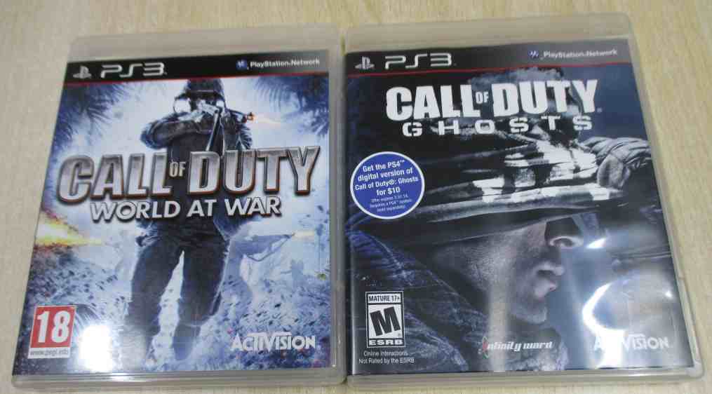 【送料無料】【中古】PS3 輸入版 2本セット「Call of Duty World at War」「Call of Duty Ghosts【ESRBレーティング「M」】」