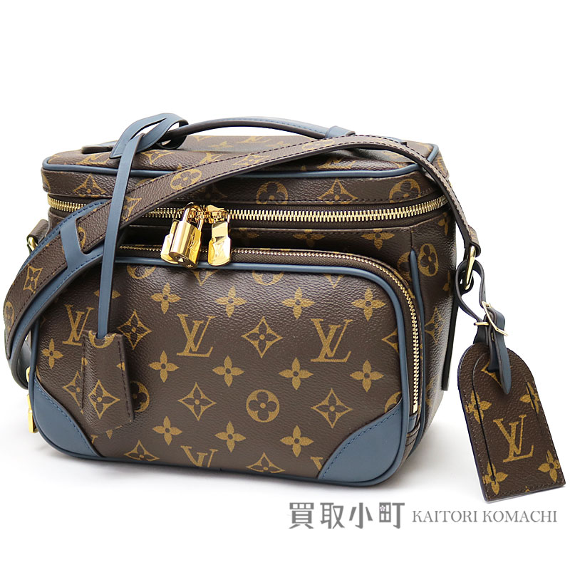 KAITORIKOMACHI: Take a Louis Vuitton M41510 camera bag monogram blue on blurring leather ...