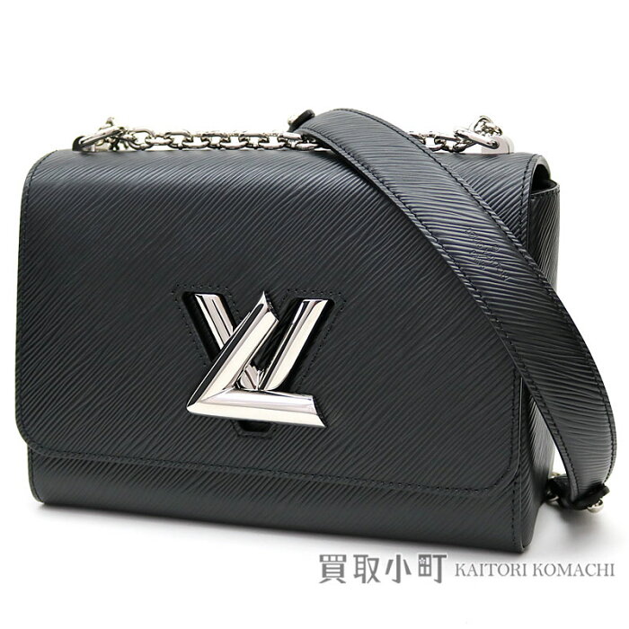 LOUIS VUITTON Epi Love Lock Twist Shoulder Bag MM Black 430489