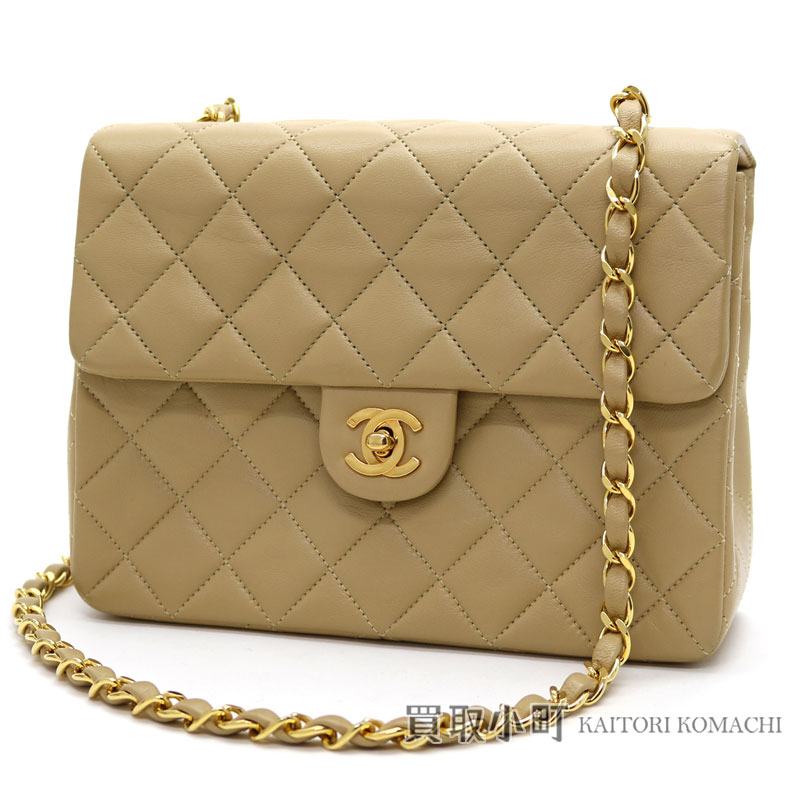 楽天市場 美品 シャネル Chanel ミニマトラッセ クラシック フラップバッグ ベージュ ラムスキン ゴールド金具 Ccマークツイストロック チェーンショルダーバッグ マトラッセライン 斜め掛け キルティング ヴィンテージ A 01 Classic Mini Flapbag A