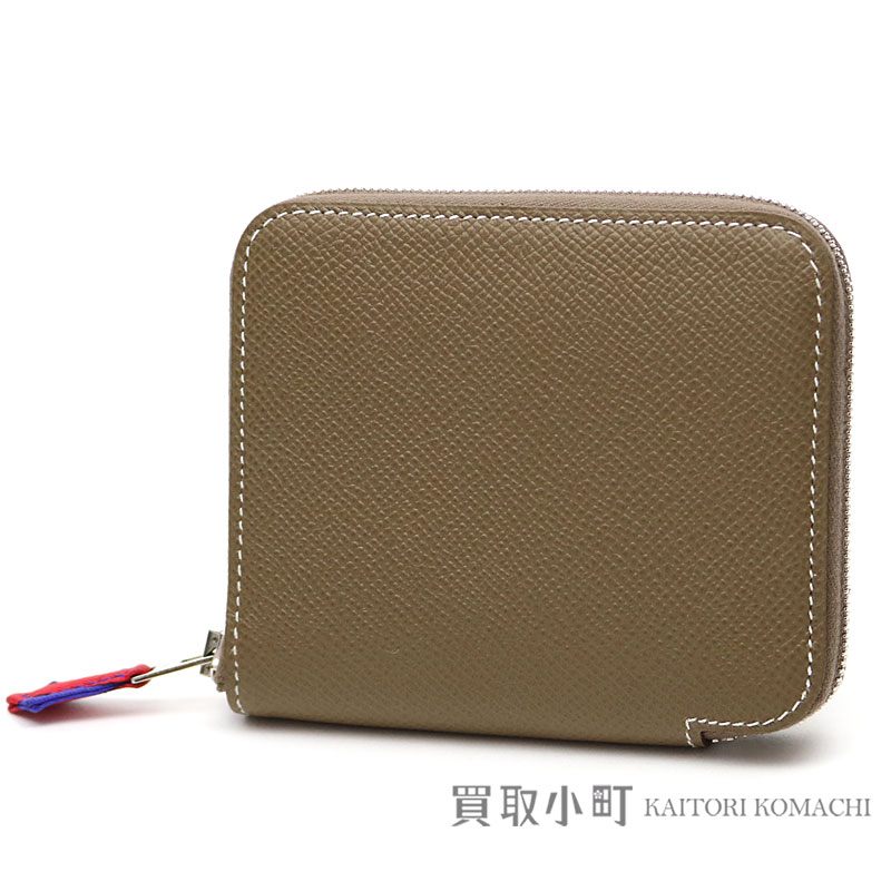 【新品同様】エルメス 【HERMES】 アザップコンパクト シルクイン ヴォーエプソン エトゥープ  ...