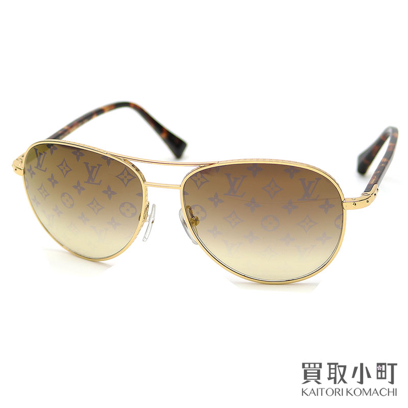 【楽天市場】【美品】ルイヴィトン【LOUIS VUITTON】Z0164U コンスピラシオン パイロット サングラス モノグラムパターンレンズ