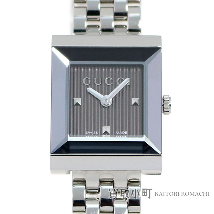 【美品】グッチ【GUCCI】G-フレーム レディスウォッチ スクエア SSブレス クォーツ 女性用腕時計 128.4 YA128403 G-Frame Women's Watch【SAランク】【中古】のサムネイル