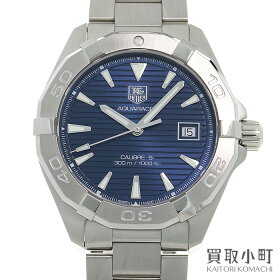 【美品】タグホイヤー【TAGHeuer】アクアレーサーキャリバー5オートマティックメンズダイバーズウォッチブルーSSブレス男性用腕時計WAY2112.BA0928Aquaracer300MDiversWatchCalibre5Automatic【Aランク】【中古】