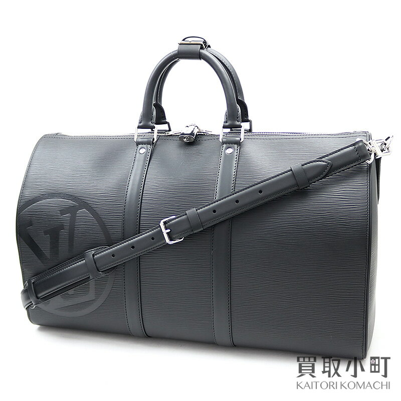 【最大3万円OFFクーポン! 4/15〜】【未使用品】ルイヴィトン 【LOUIS VUITTON】M53303 キーポルバンドリエール45 LVサークル エピレザー ノワール 2WAYショルダー ボストンバッグ トラベル 旅行鞄 ブラック LV KEEPALL BANDOULIERE【中古】